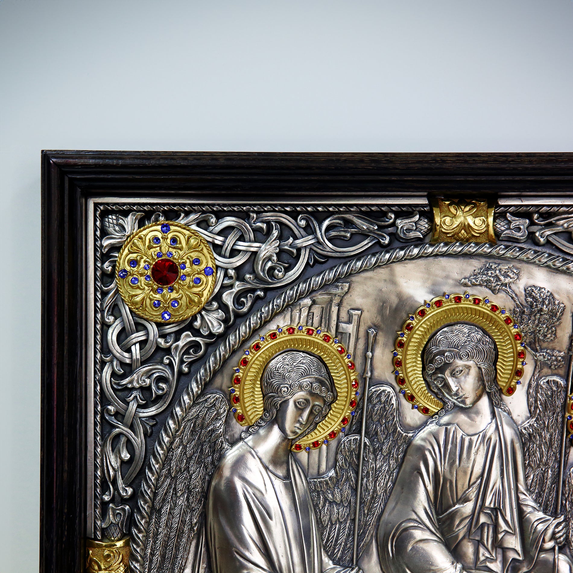 Icoana Sfânta Treime la pret de 4850 RON, andrei rubliov icoana sfintei treimi, basorelief, icoana sf treime, icoana sfanta treime, icoane, icoane cu sfanta treime, sf treime icoana, sfanta treime, sfanta treime andrei rubliov, sfanta treime icoane, Tablouri