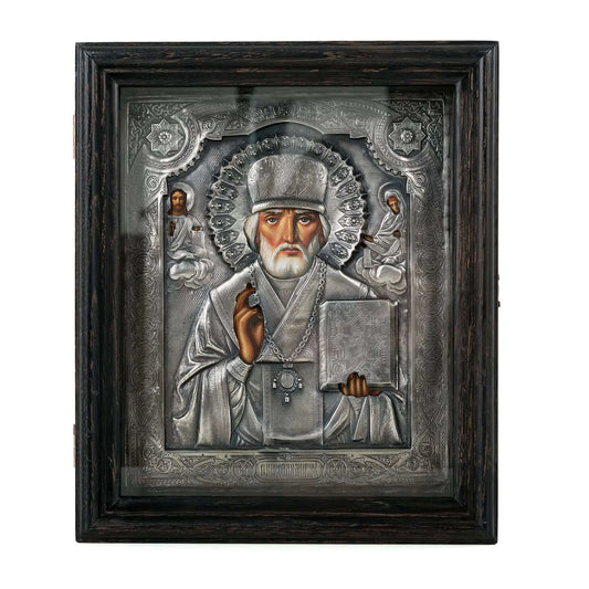 Icoana Sfântul Nicolae, Făcătorul de Minuni la pret de 970 RON, ferecate, icoane