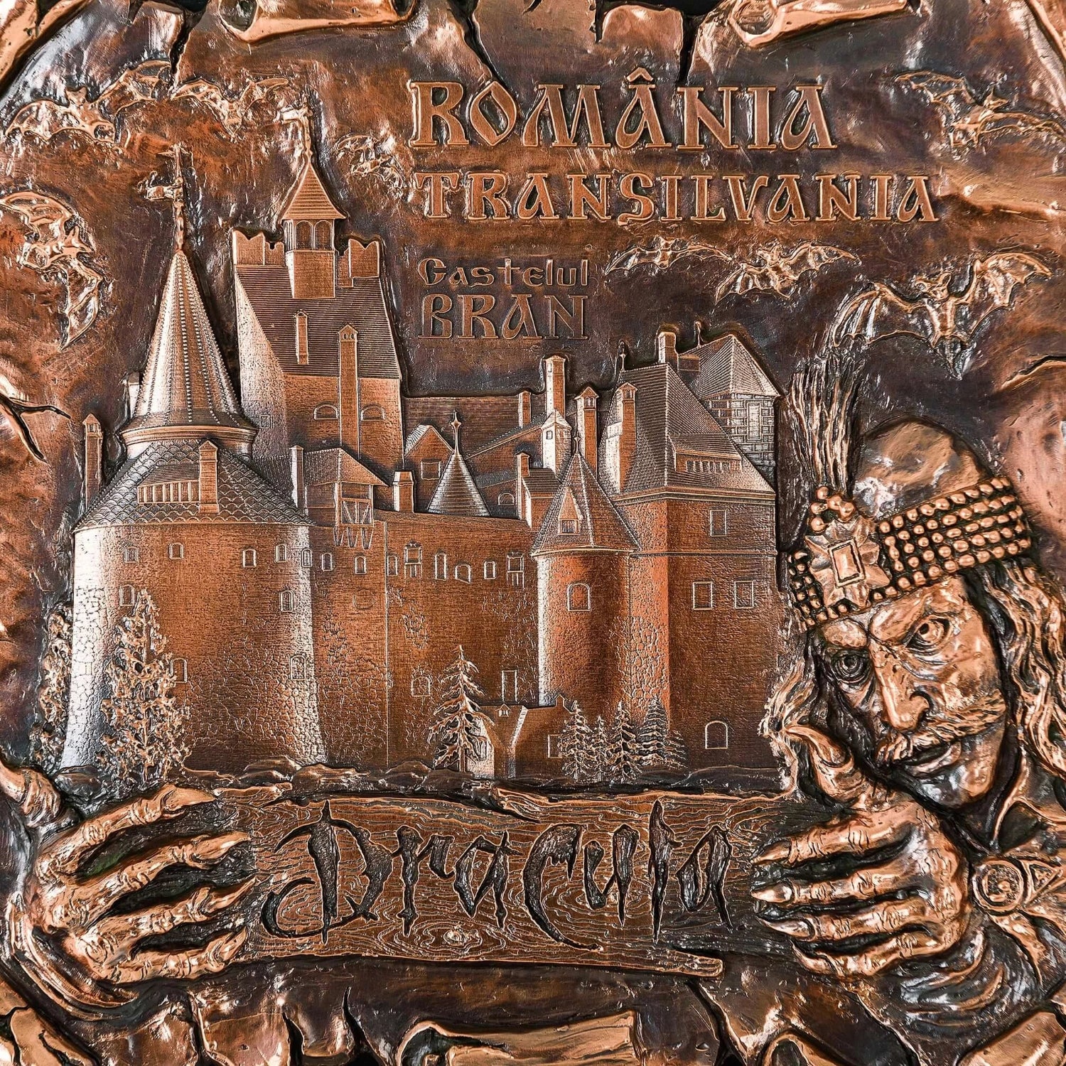 Plachetă Castelul Bran - Dracula la pret de 160 RON, castel bran, castel bran suveniruri, castelul bran, castelul dracula, cetatea bran, plachete, suvenir cu castelul bran, suveniruri, suveniruri romania