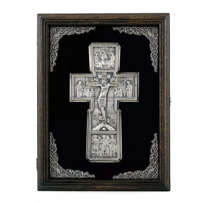 Crucifix în ramă K04 la pret de 1160 RON, cruce, cruce ortodoxa, cruce ortodoxa model, crucifix, crucifix ortodox, crucifixul, modele de cruci ortodoxe