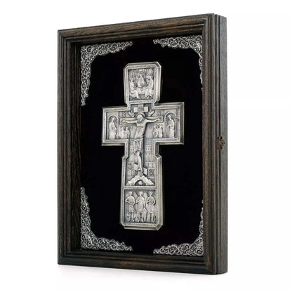 Crucifix în ramă K04 la pret de 1160 RON, cruce, cruce ortodoxa, cruce ortodoxa model, crucifix, crucifix ortodox, crucifixul, modele de cruci ortodoxe