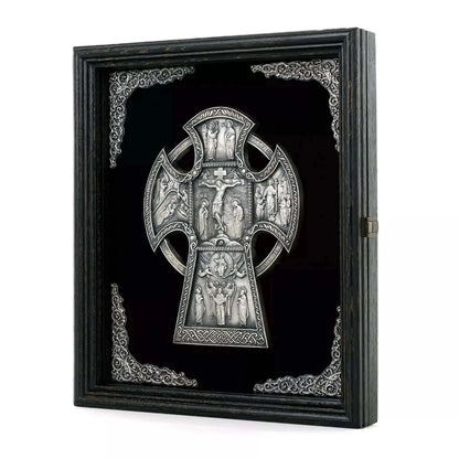 Crucifix în ramă K05 la pret de 1160 RON, cruce, cruce ortodoxa, cruce ortodoxa model, crucifix, crucifix ortodox, crucifixul, modele de cruci ortodoxe