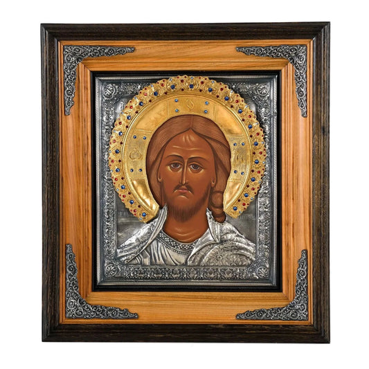 Icoana Iisus Hristos Pantocrator la pret de 2470 RON, ferecate, icoana iisus hristos pantocrator, icoana ortodoxa iisus hristos pantocrator, icoane, iisus hristos, iisus hristos pantocrator