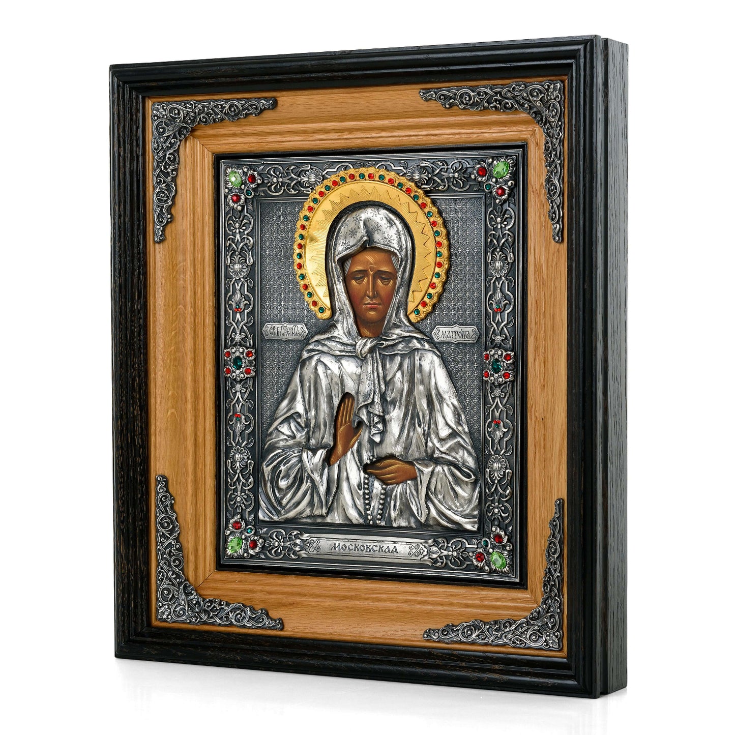 Icoana Sfânta Matrona din Moscova la pret de 2470 RON, ferecate, icoana sfanta matrona, icoana sfintei matrona, icoane, sfanta cuvioasa matrona, sfanta matrona